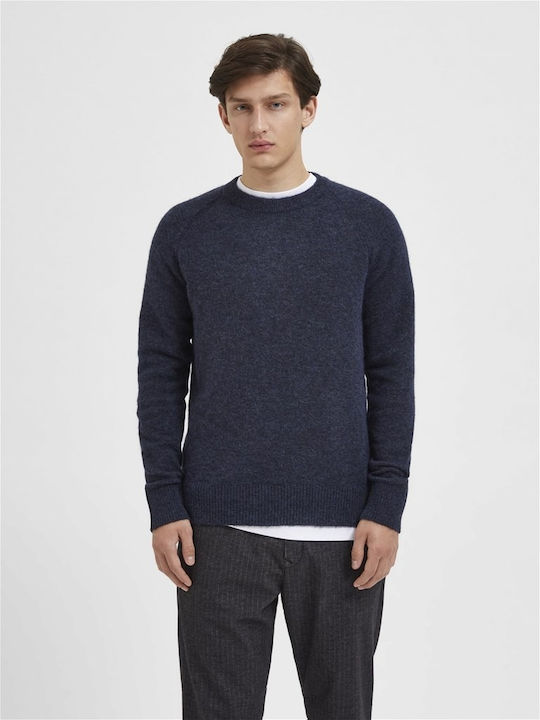 Selected Herren Langarm-Pullover Blau