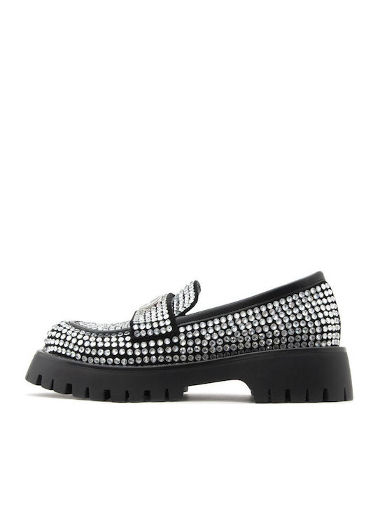 Noa Harmon Damen Loafers in Silber Farbe