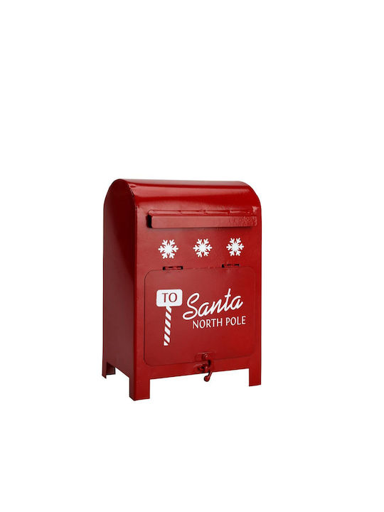 Figurină Metalică de Crăciun Cutia Poștală Roșie Înălțime 23cm Pole Express Pole Express