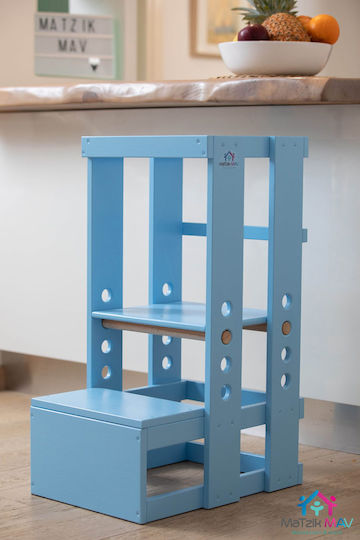 Lernturm zum Malen aus Holz Blau Matzik Mav