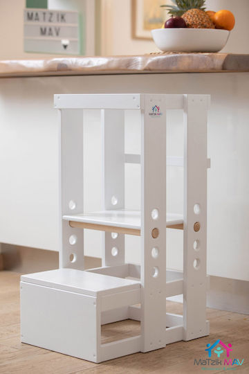 Learning Tower for Painting made of Wood with Blackboard Matzik Mav
