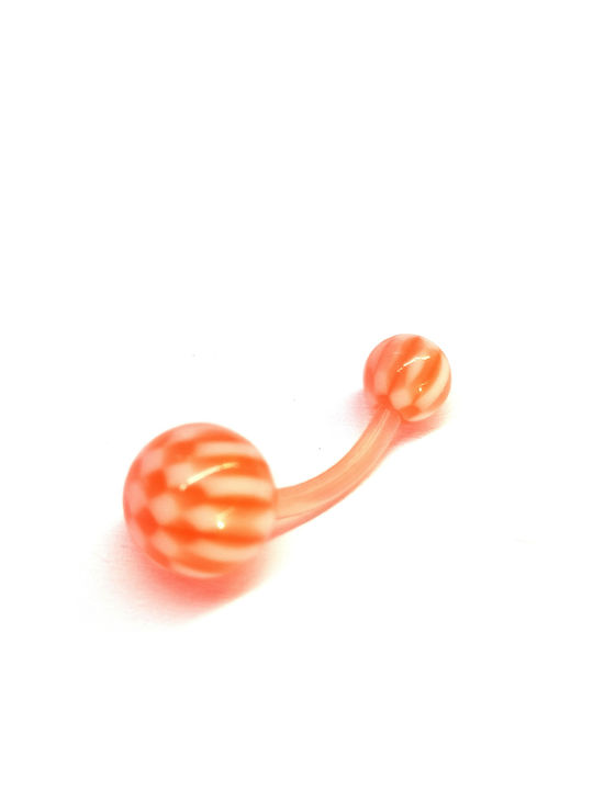 Amalfi Accessories Σκουλαρίκι Αφαλού Πορτοκαλί
