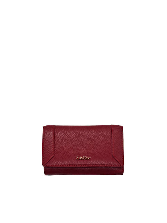 Lavor Small Leather Women's Wallet with RFID Red