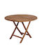 Tisch Zusammenklappbar Kendall Natural 106x106x73cm