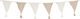 Jabadabado Partydekorationen Flaggen in Beige Farbe 15cm