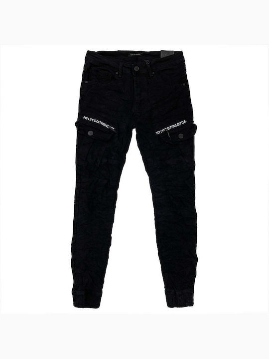 Ustyle Men's Jeans Pants in Slim Fit Black