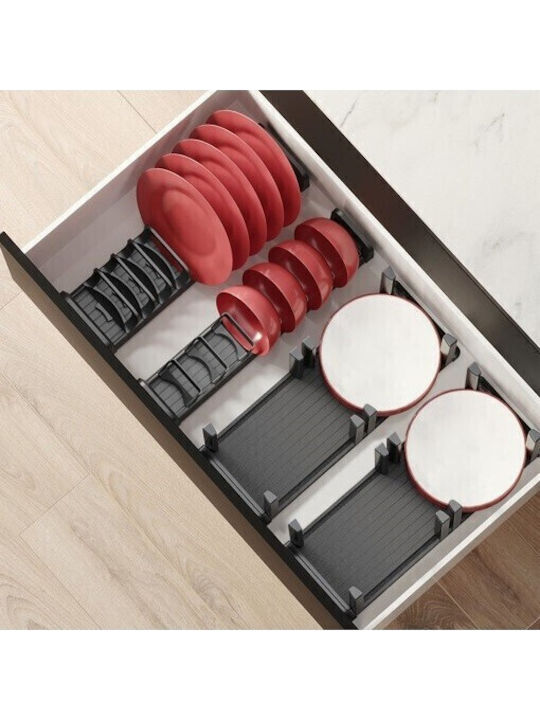Emuca Plastic Cabinet Dish Rack in Gray Color 47x12cm