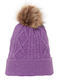 Knitted Beanie Cap Purple