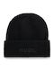Social Beanie Unisex Σκούφος Πλεκτός σε Μαύρο χρώμα