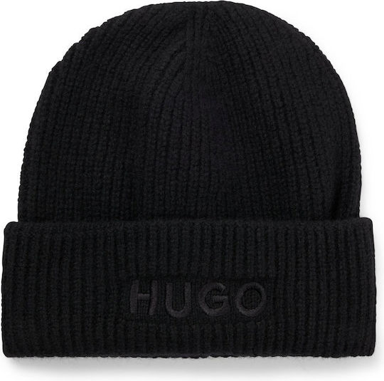 Social Beanie Unisex Σκούφος Πλεκτός σε Μαύρο χρώμα