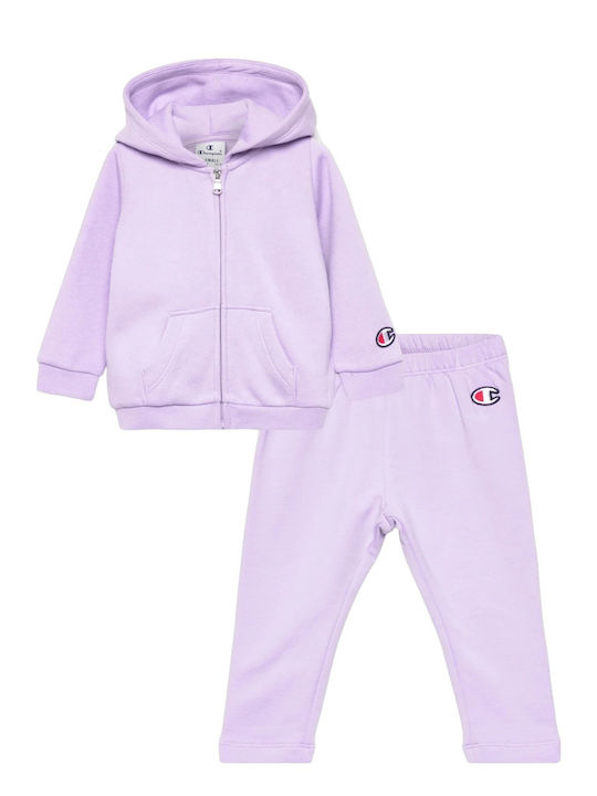 Champion Copilăresc Set de pantaloni de trening Lila 2buc