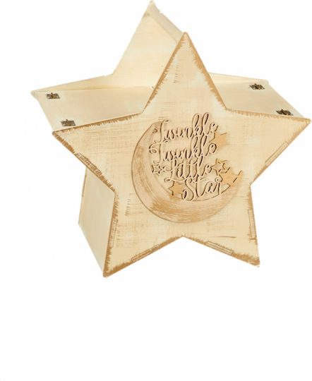 Novaker Novaker Baptism Cloth Box Star Made of Wood