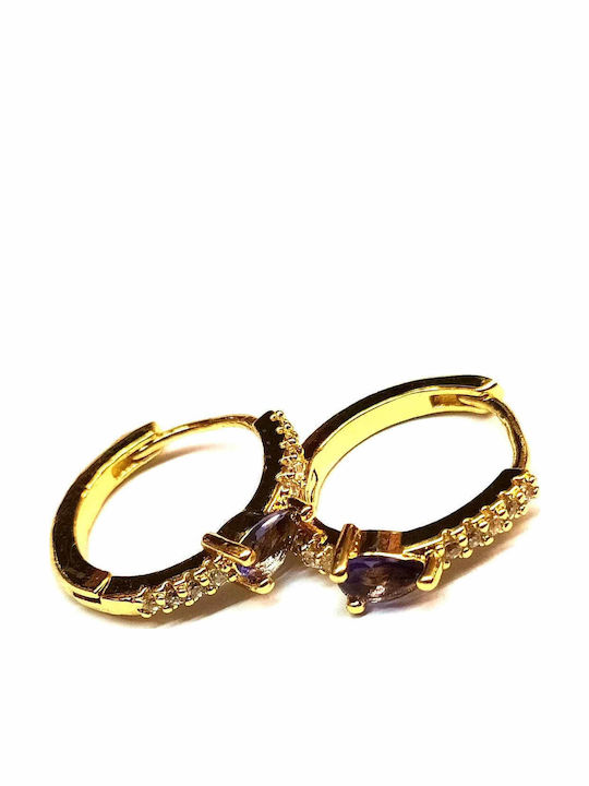 Amalfi Accessories Ohrringe aus Stahl Vergoldet mit Steinen