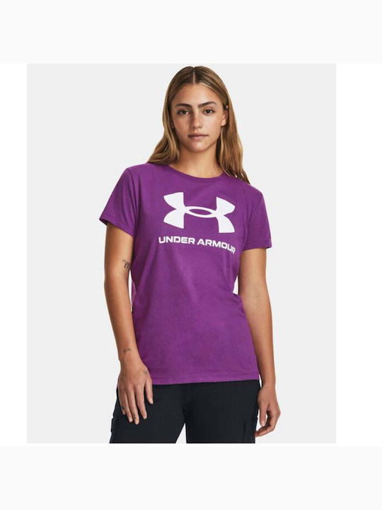 Under Armour Live Sportstyle Women's Athletic T-shirt Lilacc