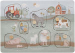 Wooden Kids Peg Puzzle Farm 7pcs Little Dutch