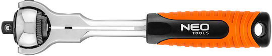 Neo Tools Chei cu clichet 72 Dinti cu Patrat 3/8" Lungime 12.7cm.