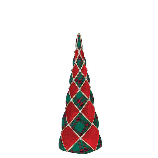 Weihnachtsdekoration Baum Kegel 22cm Rot