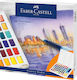 Faber-Castell Aquarellfarbenset Bunte mit Pinsel 48Stück