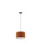 Sun Light Pendant Light Single-Light with Rope for Socket E27 Orange