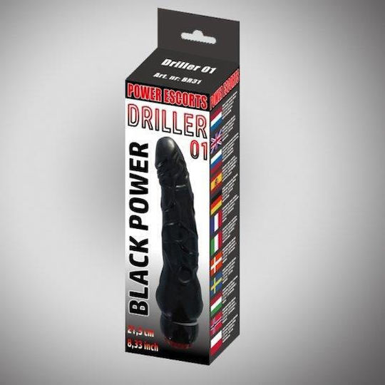 Power Escorts Realistisch Vibrator 21.5cm Schwarz