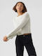 Vero Moda Women's Long Sleeve Crop Sweater Birch