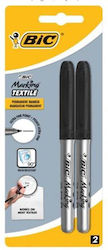 BIC Ανεξίτηλοι Μαρκαδόροι Black Σετ 2τμχ