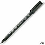 Staedtler Lumocolor Permanent Markers 1mm Black 10pcs