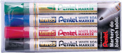 Pentel Mw85 Маркери Съвет Комплект 4 Цветни Pentel Mw85 Маркери Съвет Комплект 4 Цветни