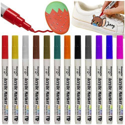 Maaleo Acrylic Markers 0.7mm Gray 12pcs