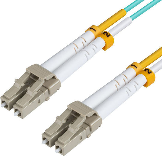 Microconnect Optische Faser Ethernet-Netzwerkkabel 15m Türkis 1Stück