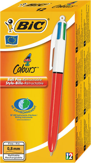 BIC Colours Στυλό Ballpoint Πολλαπλών Χρωμάτων