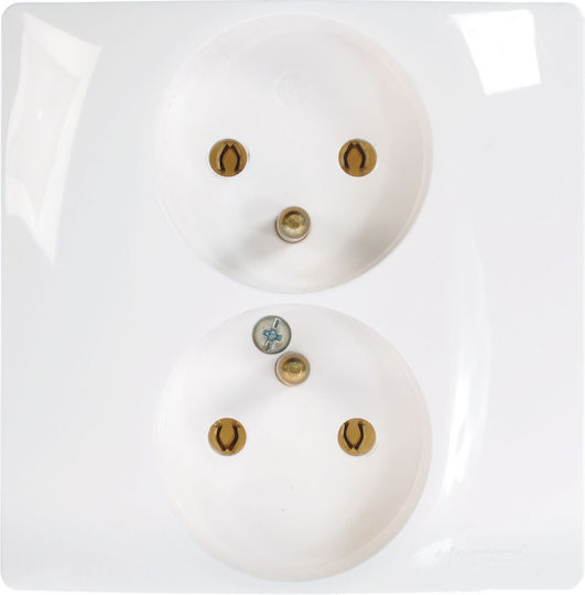 Legrand 16a Μονή Χωνευτή Πρίζα Ρεύματος Στεγανή Λευκή