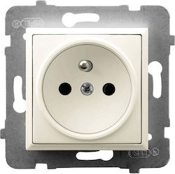 Ospel Aria Single Walled Power Socket Ecru