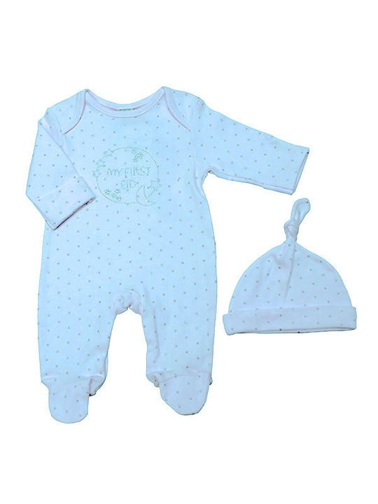 Just Too Cute Baby Bodysuit Set with Accessories Light Blue