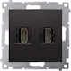 Kontakt-Simon Priză HDMI fără Cadrul în culoarea Negru DGHDMI2.01/49