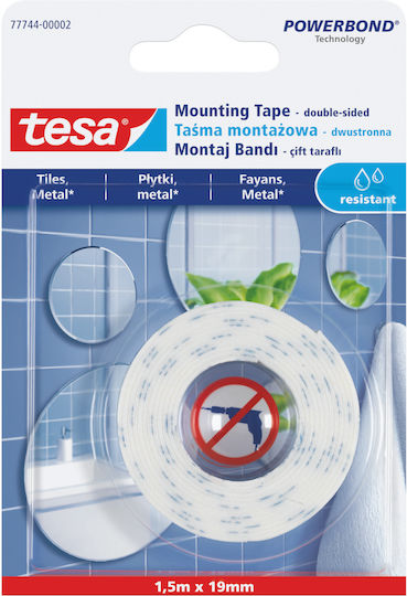 Tesa Mounting Self-Adhesive Double-Sided Tape 19mmx1.5m 1pcs 77744-00002-00