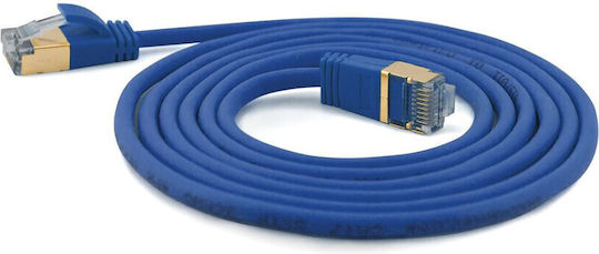 Wantec U/UTP Кат.7 (10Gbps) Мрежов Кабел Ethernet 10м Син