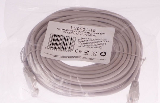 Libox U/UTP Cat.5e Netzwerkkabel Ethernet 15m Weiß