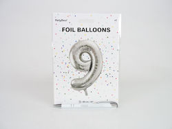 Balloon Nummer 9 Grau 86cm 9
