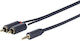Vivolink 3,5mm Klinkenkabel - 2x RCA-Stecker Schwarz 5m PROMJRCA5