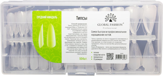 Global Fashion Nail Tips Transparent 504pcs 33789