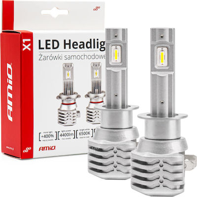 AMiO Lămpi H1 LED 6500K Alb rece 40W 2buc