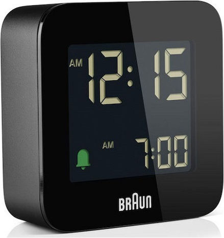 Braun BC 08 Tabletop Digital Clock LED Plastic with Alarm Clock Black