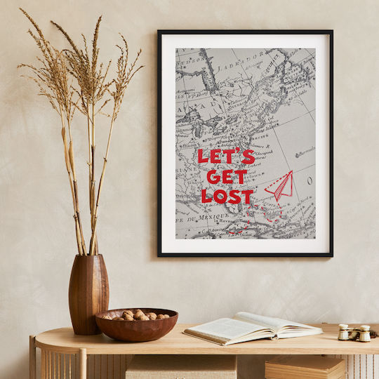 Let’s Get Lost Κάδρο Χάρτινο 20x30cm