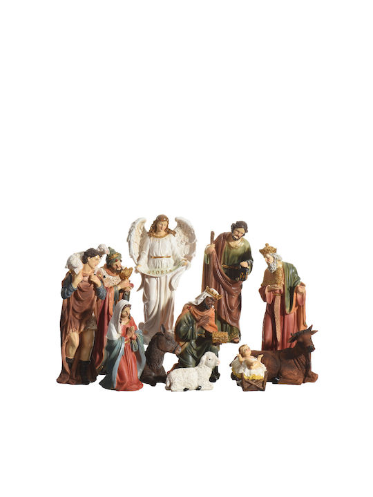 Kaemingk Christmas Plastic Figure Manger Height 29.5cm 11pcs