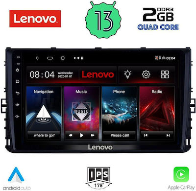 Lenovo Sistem Audio Auto pentru Volkswagen Polo 2017> (Bluetooth/USB/WiFi/GPS/Apple-Carplay/Android-Auto) cu Ecran Tactil 9"