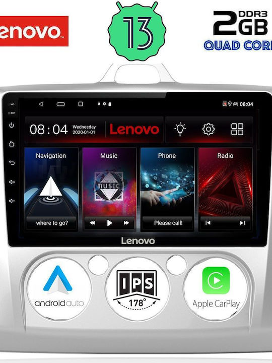 Lenovo Car-Audiosystem für Ford Schwerpunkt 2005-2012 mit A/C (Bluetooth/USB/WiFi/GPS/Apple-Carplay/Android-Auto) mit Touchscreen 9"