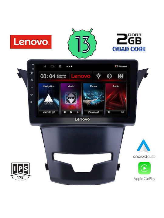 Lenovo Ηχοσύστημα Αυτοκινήτου για Daewoo Korando Ssangyong Korando 2014> (Bluetooth/USB/WiFi/GPS/Apple-Carplay/Android-Auto) με Οθόνη Αφής 9"