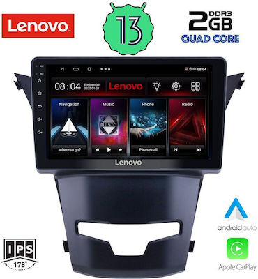 Lenovo Ηχοσύστημα Αυτοκινήτου για Daewoo Korando Ssangyong Korando 2014> (Bluetooth/USB/WiFi/GPS/Apple-Carplay/Android-Auto) με Οθόνη Αφής 9"