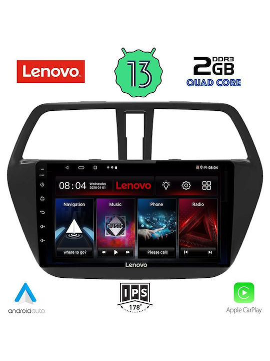 Lenovo Sistem Audio Auto pentru Suzuki SX4 2014> (Bluetooth/USB/WiFi/GPS/Apple-Carplay/Android-Auto) cu Ecran Tactil 9"